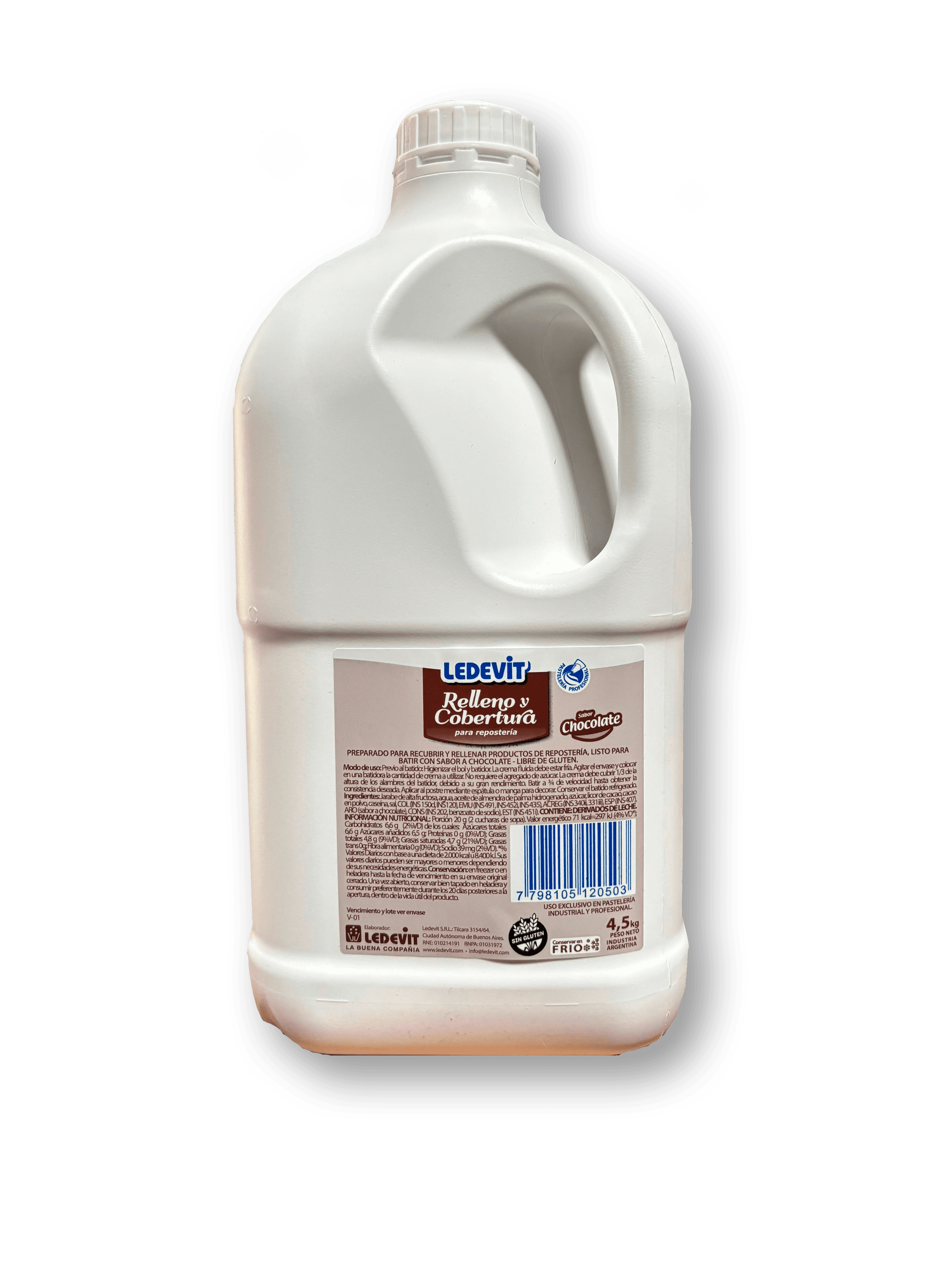 Crema ledevit chocolate - bidón 4.7 kg