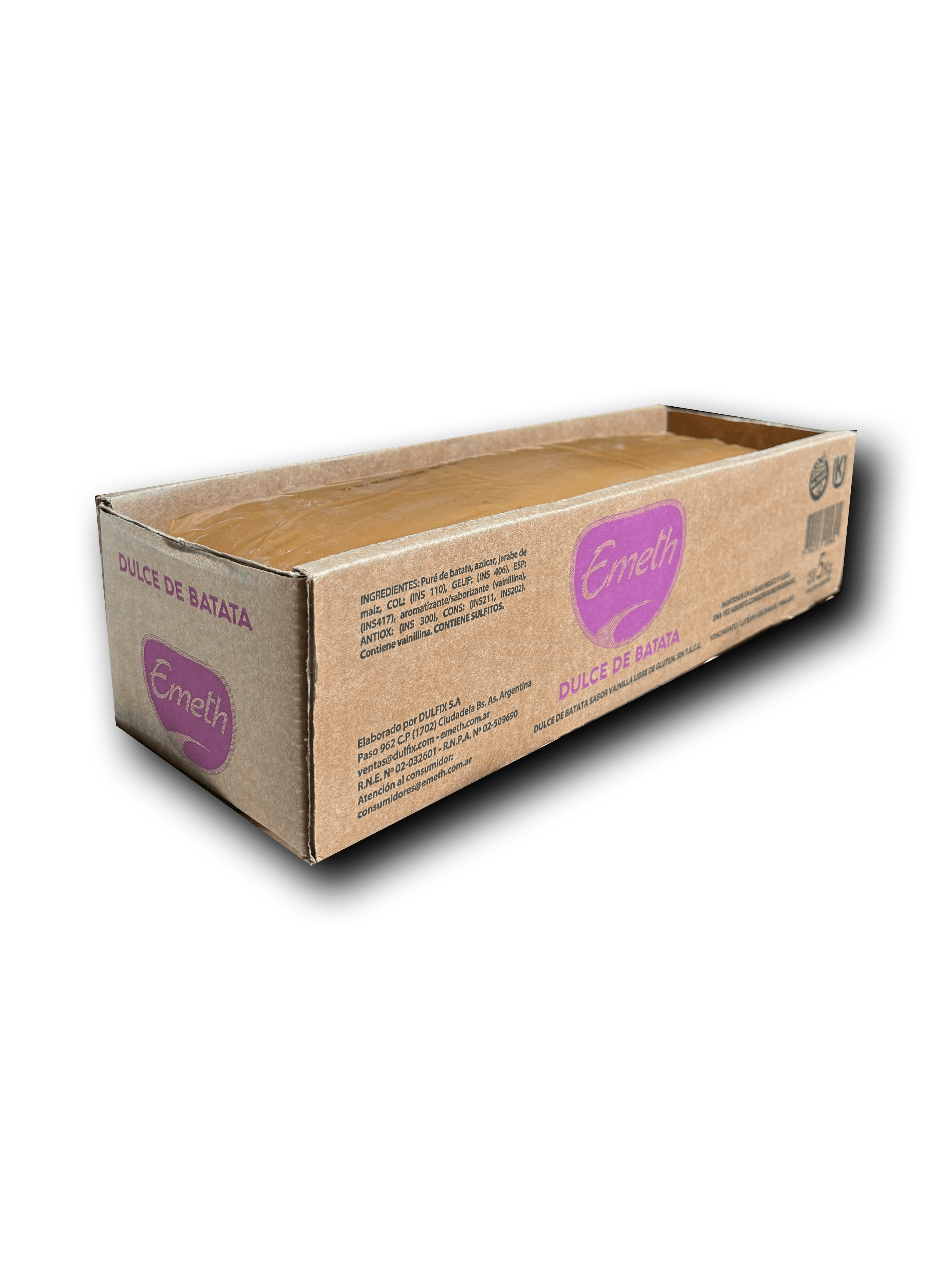 Dulce de batata emeth - cajón 5 kg
