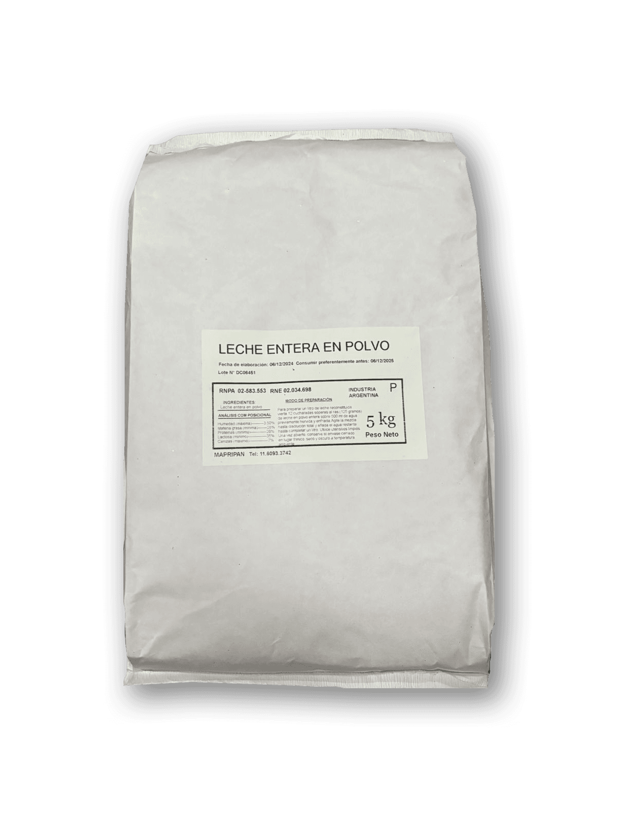 Leche en polvo - bolsa 5 kg