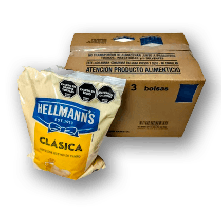 Mayonesa hellmann's - caja 3 x 2.77 kg