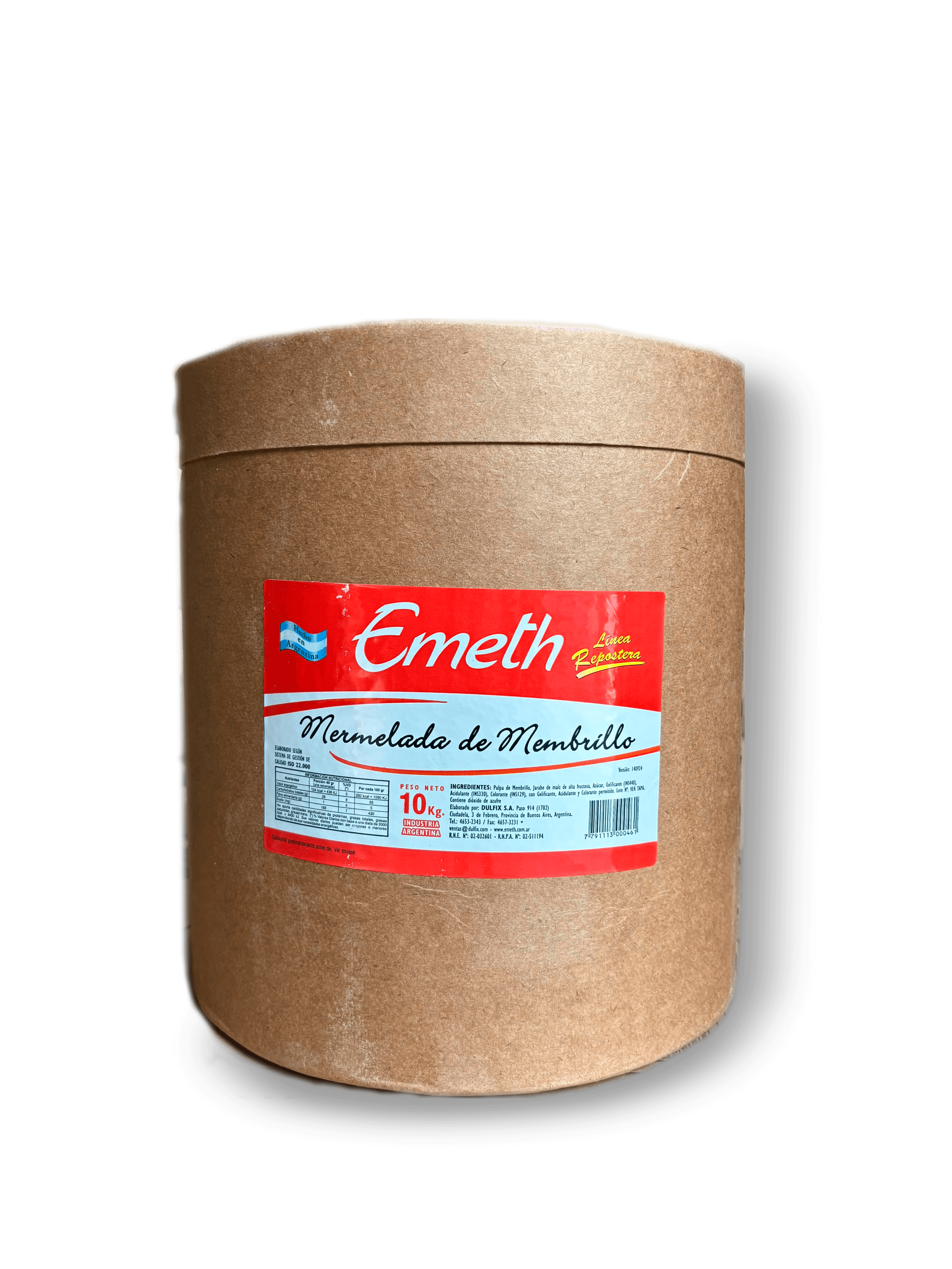 Mermelada membrillo emeth - pote 10 kg