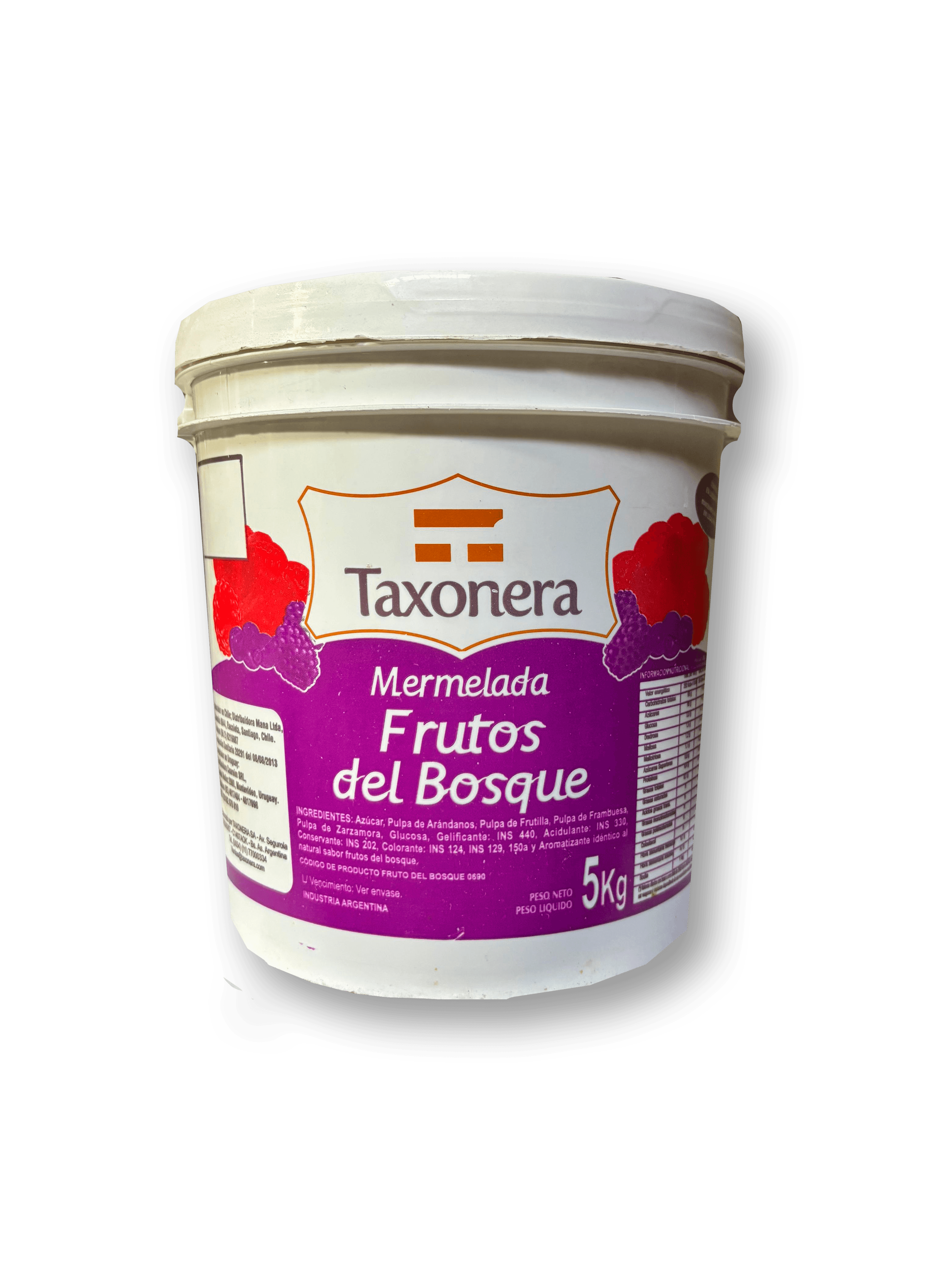 Mermelada frutos del bosque taxonera - balde 5 kg