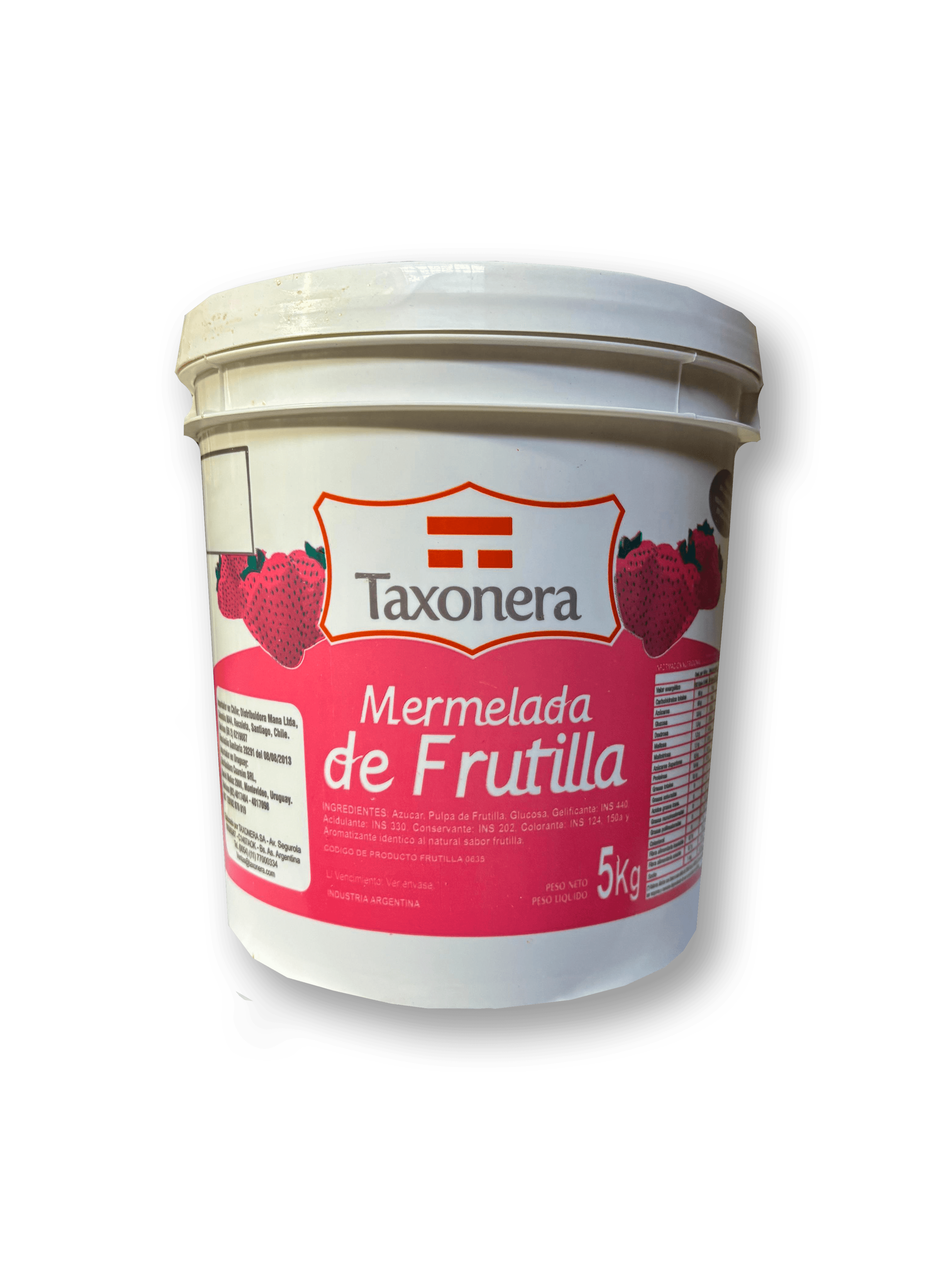 Mermelada frutilla taxonera - balde 5 kg