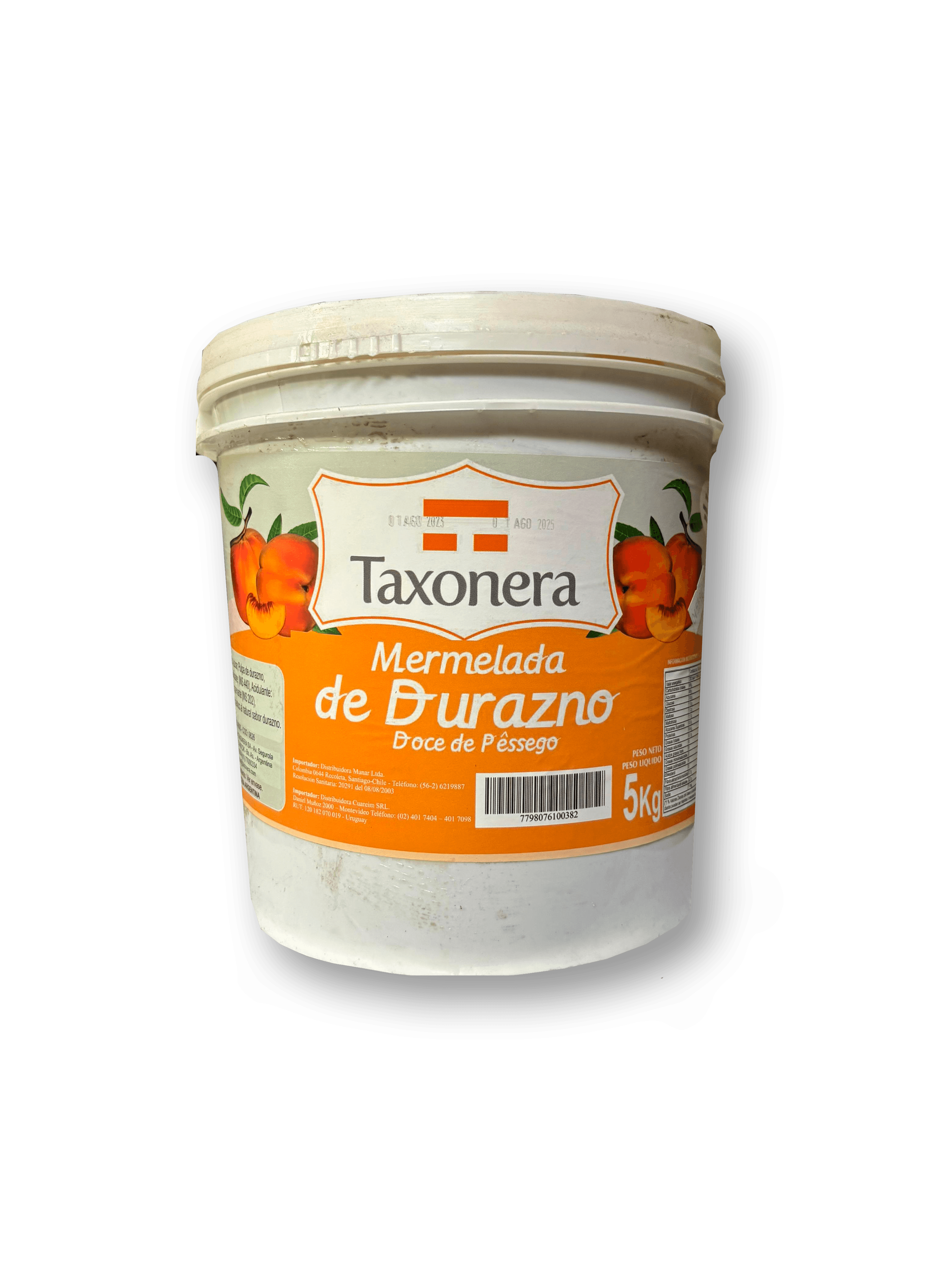 Mermelada durazno taxonera - balde 5 kg