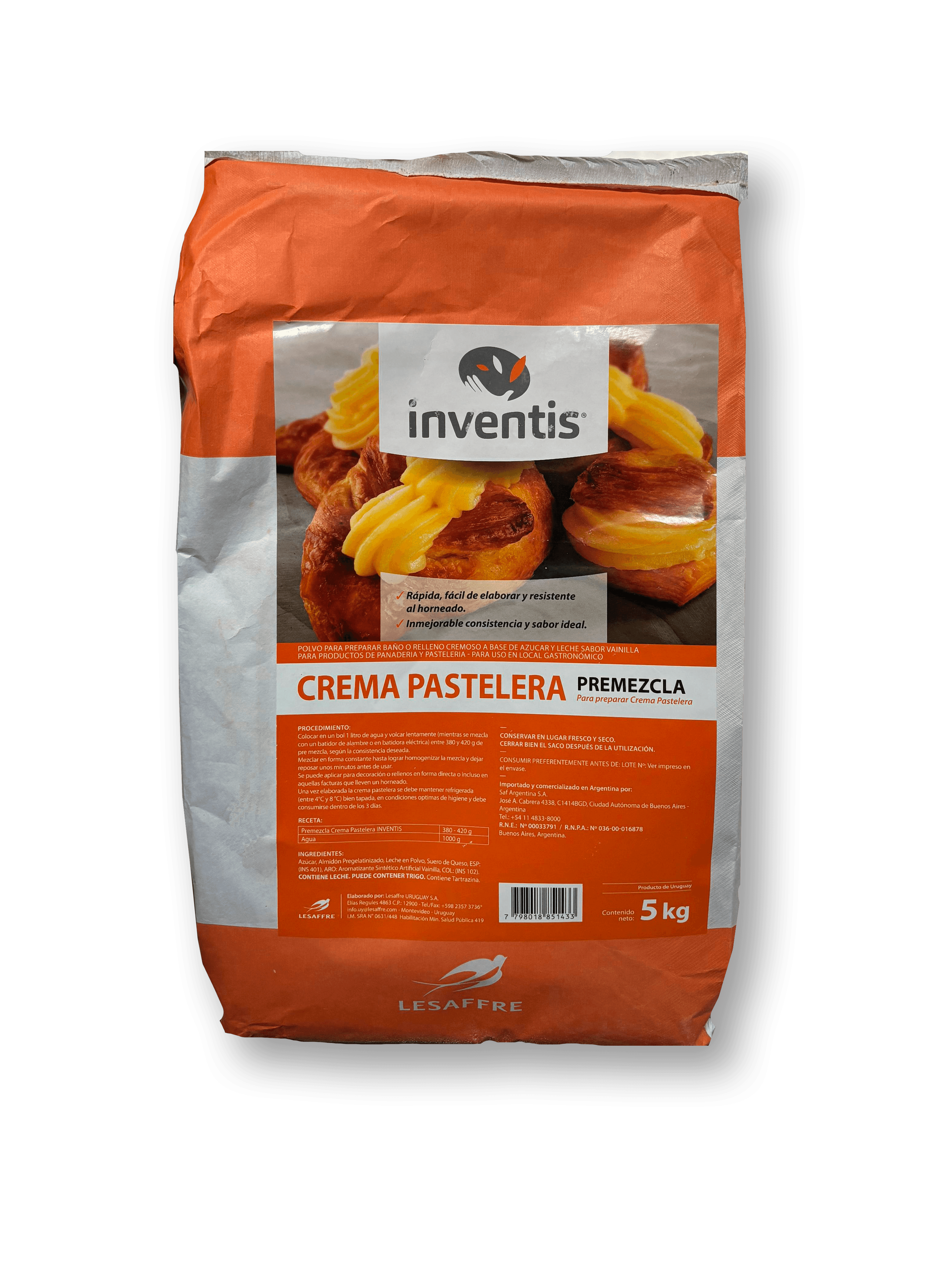 Premezcla de crema pastelera inventis - bolsa 5 kg