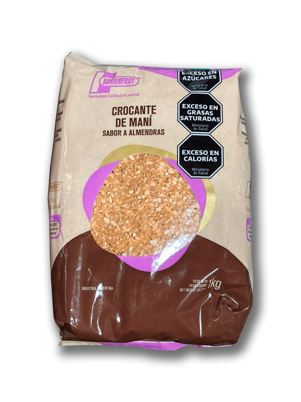 Crocante de maní caviwa sabor almendra - bolsa 1 kg