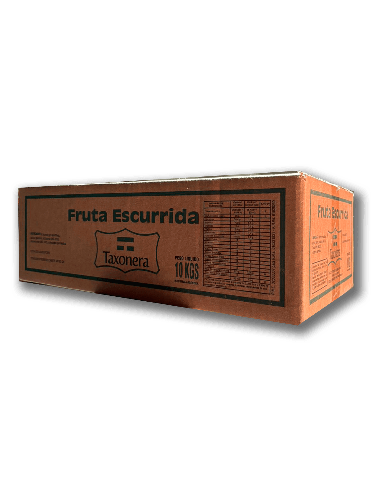 Fruta escurrida taxonera - caja 10 kg