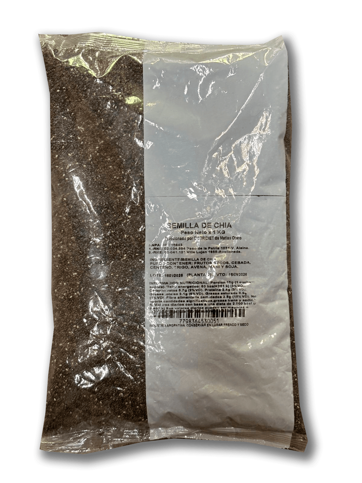 Semillas de chía villares - bolsa 1 kg