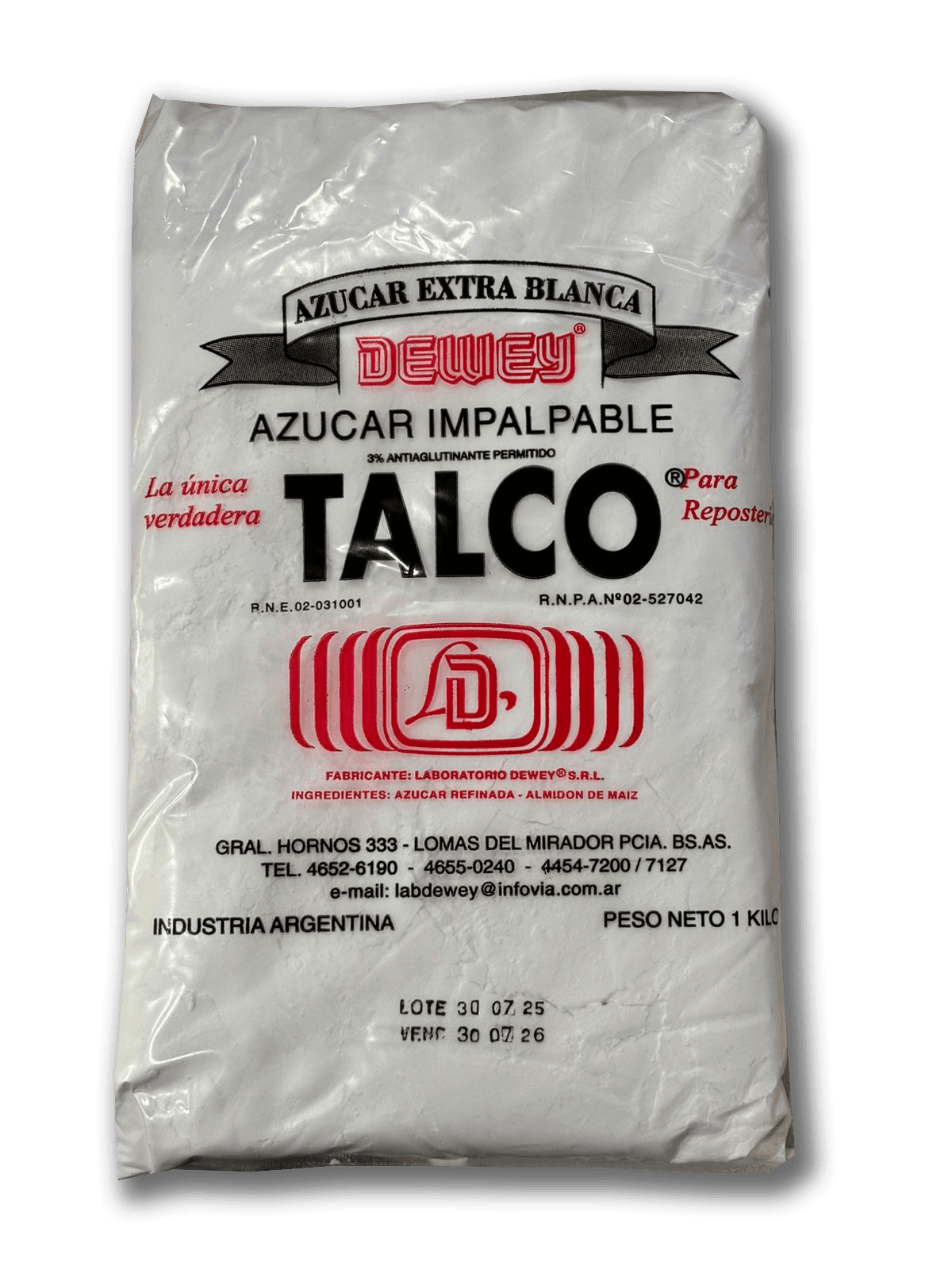 Azúcar impalpable talco - bolsa 1 kg