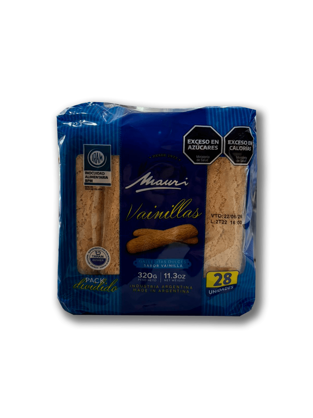 Galletitas dulces tipo Vainilla Mauri x 320g