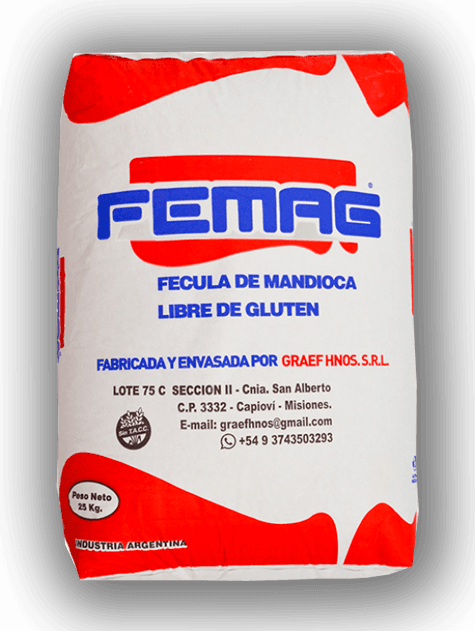 Fécula de mandioca femag - bolsa 25 kg