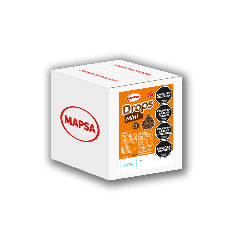 Microgotas mapsa chocolate semiamargo - caja 3 kg