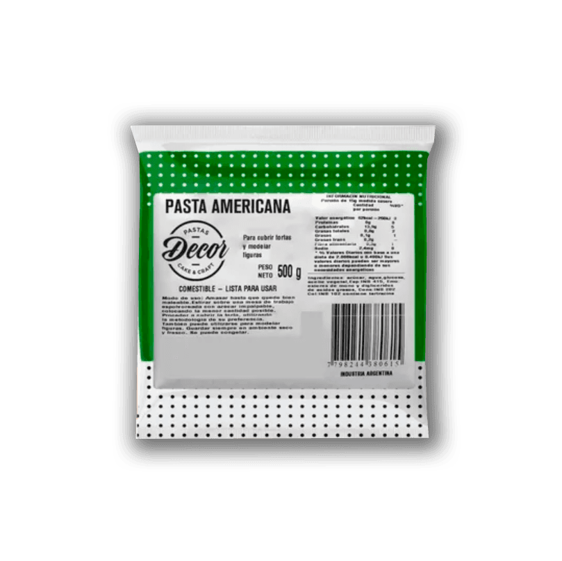 Pasta americana verde césped - sachet 500 g