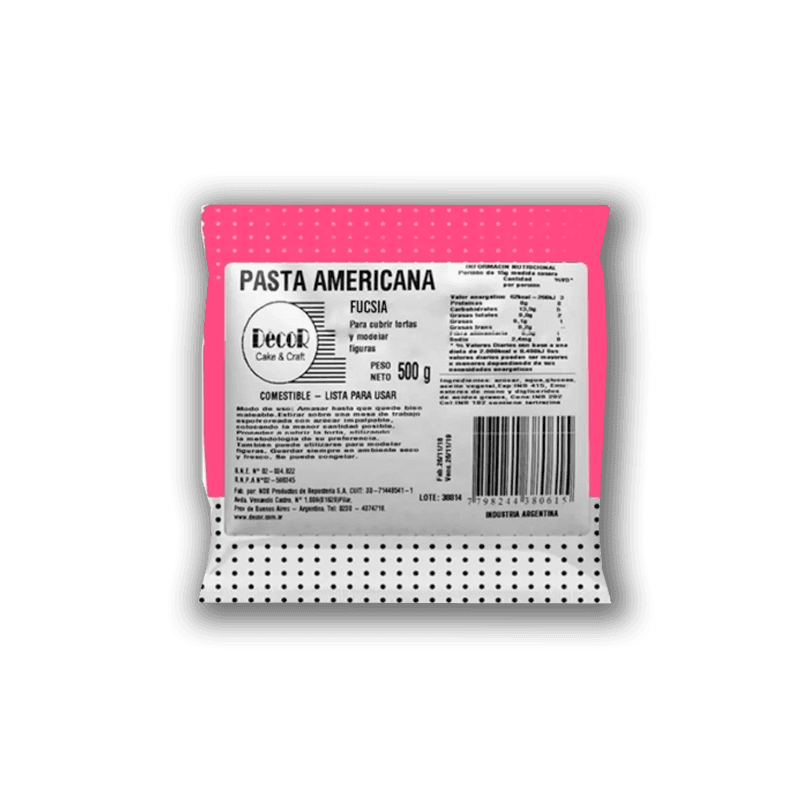 Pasta americana fucsia - sachet 500 g