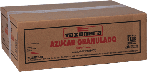 Azúcar granulada taxonera - caja 5 kg