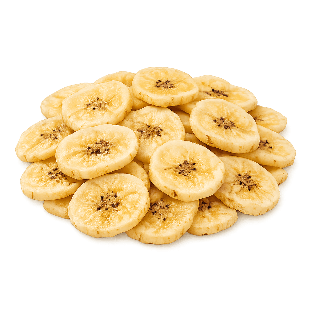 Chips (rodajas) de banana fritas azucaradas a granel